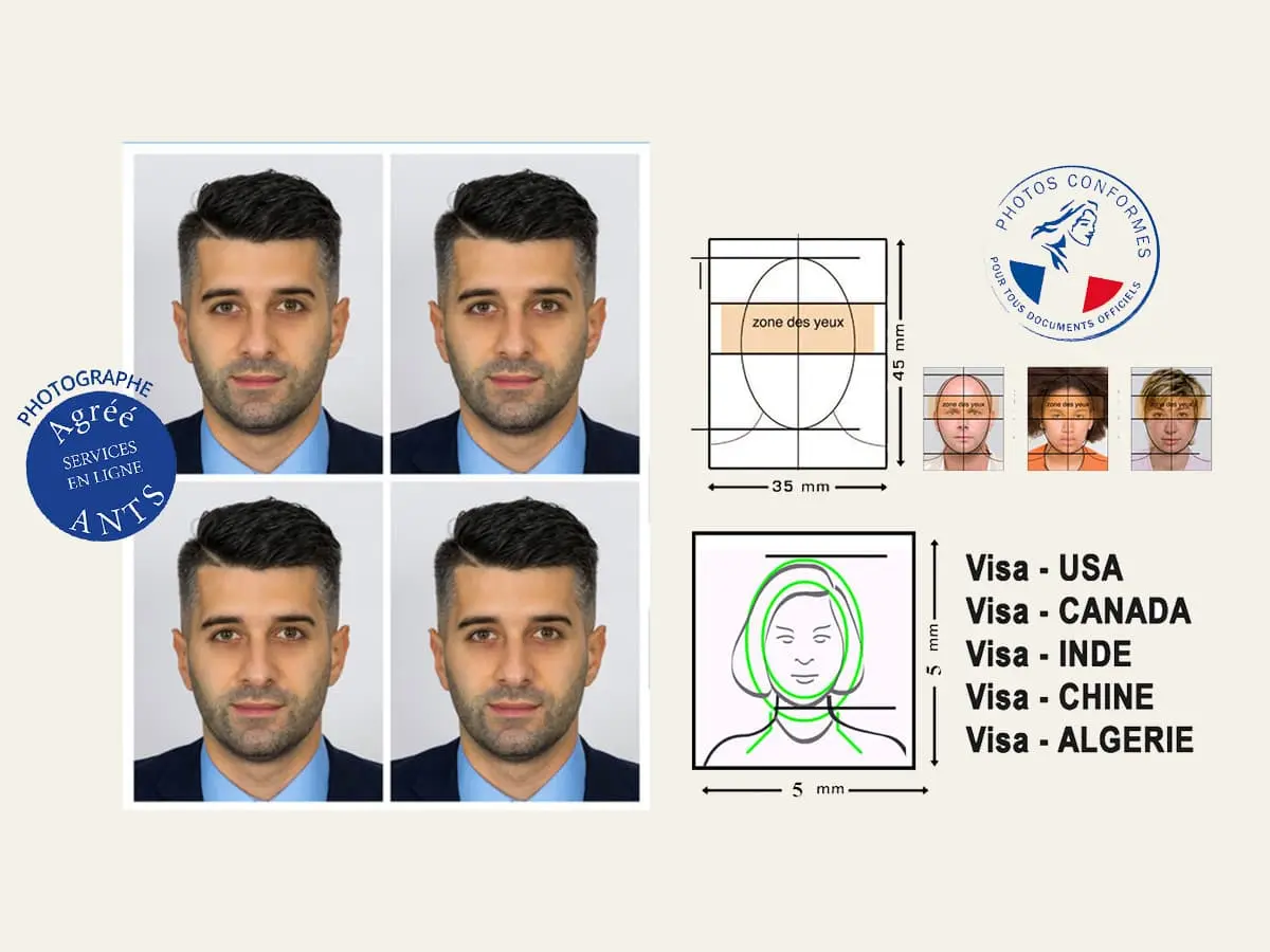 Photo d'identité agréée ANTS réalisée en studio à Fontainebleau